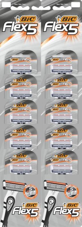 Skuvekļa asmenis Bic Flex 5, 10 gab