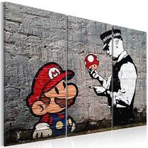 Reprodukcija Artgeist Super Mario Mushroom Cop by Banksy HK6340, 60 cm x 40 cm