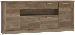 Komoda Forte Yukon RVSK24-D39, ąžuolo sp., 89.7 cm x 212 cm x 42 cm