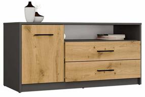 TV skapītis Simplo 1D2S, antracīta krās., 109 cm x 49 cm x 53 cm