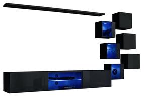 Sekcija ASM Switch XXI, juoda sp., 260 cm x 40 cm x 140 cm