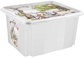 Daiktadėžė su dangčiu, žaislams Keeeper Karolina "Winnie the Pooh", 24 l, skaidri sp./ruda sp./žalia sp., 42.5 x 35.5 x 22.5 cm