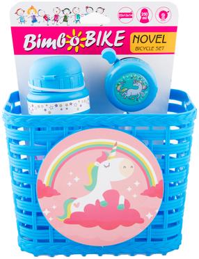 Dviračio krepšys, priekinis krepšys Bimbo Bike Novel, plastikas, mėlyna sp., 3 vnt.