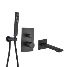 Комплект для душа скрытого монтажа Laveo Tores BVT_711P, черный цв.