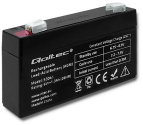 UPS aku Qoltec AGM 6V 1.3 Ah, 1.3 Ah