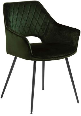 Valgomojo kėdė Felina, juoda sp./žalia sp., 58 cm x 56 cm x 81 cm