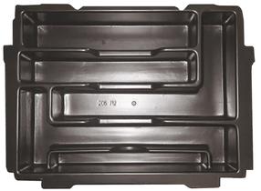 Instrumentu kastes ieliktnis Makita MakPac, 39 cm x 28.5 cm x 6.5 cm, melna krās.