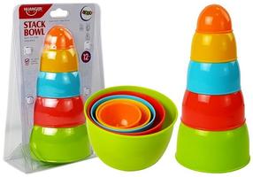 Edukacinė piramidė Huanger Stack Bowl, įvairių spalvų, 5 vnt.