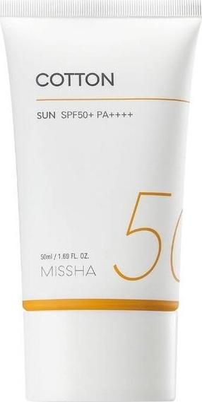 Krēms iedeguma kopšanai sejai Missha All Around Safe Block Cotton SPF50, 50 ml