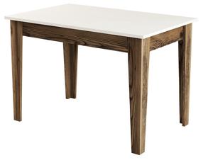 Virtuvinis stalas Kalune Design Kiev 508, kreminė sp./riešuto sp., 72 cm x 110 cm x 75 cm