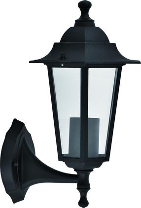 Sieninis lauko šviestuvas Domoletti Arna, 15W, E27, IP44, juoda sp., 20 cm x 32 cm