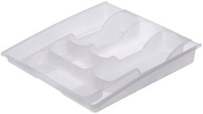 Galda piederumu organizatori Curver, 42 cm x 30 cm x 6.4 cm, plastmasa, balta krās.
