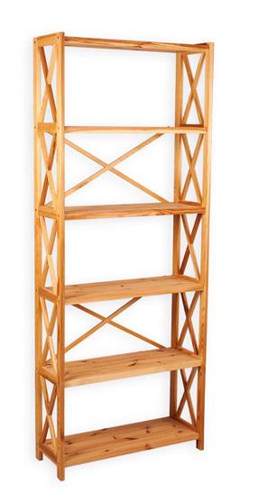 Grīdas plaukts Felix 6, priedes krās., 202 cm x 31 cm x 80 cm