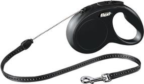 Automātiskā pavada Flexi New Classic Cord, melna krās., S 5m