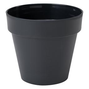Gėlių vazonas Form Plastic Ibiza Soft Mat 4150, plastikinis, Ø 22 cm, juoda sp.