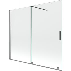 Dušas siena Mexen Velar, 180 cm x 150 cm, caurspīdīga krās./gun metal krās./rūdītais