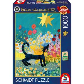 Pusle Schmidt Rosina Wachtmeister Cat In S Sea Of Flowers, 69.3 cm x 49.3 cm, 1000 tk, mitmevärviline
