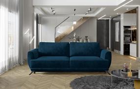Sofa Megis Kronos 09, tamsiai mėlyna sp., 95 x 250 cm x 90 cm