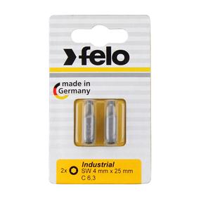 Atsuktuvų antgalių komplektas Felo 02440036, HEX4, 25 mm