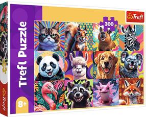 Dėlionė Trefl Funny Animal Portraits 23030, 40 cm x 60 cm, 300 vnt., įvairių spalvų
