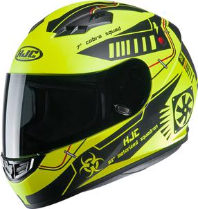 Mootorratta kiiver Hjc CS15 Tarex, S, must v./kollane v.