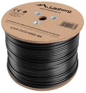 Laidas Lanberg UTP Cat.5e, 305 m, juoda sp.