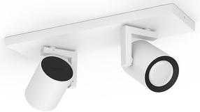Išmanusis šviestuvas nukreipiamasis Philips Hue Argenta, GU10, 2 x 5.7 W, balta sp. / balta sp.