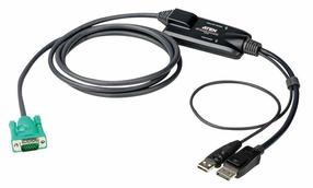 Adapteris Aten DisplayPort male, VGA male, 1.8 m, juoda sp.