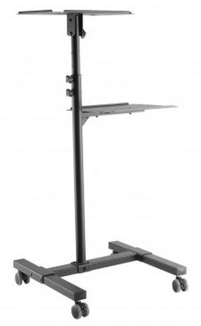 Стойка Techly Universal Adjustable Trolley 362145, черный цв.