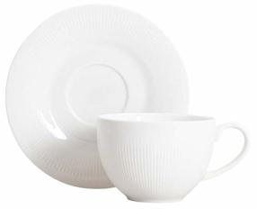 Puodelis su lėkštute Homla Dibba 243855, balta sp., 0.15 l