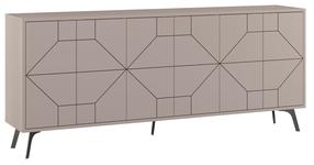 Komoda Kalune Design Dune 855DTE4234, šviesiai ruda sp., 77.4 cm x 184 cm x 35 cm