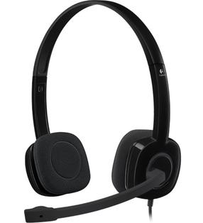 Vadu austiņas Logitech H15, melna krās.