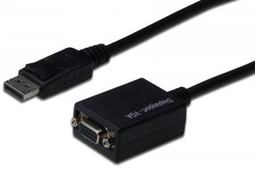 Адаптер Maclean DisplayPort/D-SUB Displayport, HD D-Sub 15-pin, 0.15 м, черный цв.