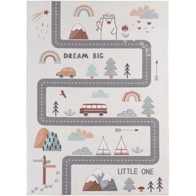 Kilimas vidaus Ayyildiz Coco Town Streets, mėlyna sp./pilka sp./ruda sp., 150 cm x 80 cm