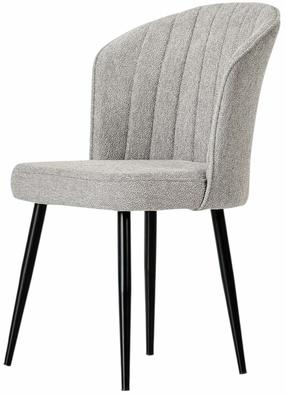 Kėdžių rinkinys Kalune Design Rubi 107BCK1174, matinė, juoda sp./šviesiai pilka sp., 42 cm x 52 cm x 85 cm, 2 vnt.
