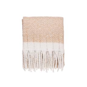 Pledi Domoletti Herringbone YF221009-beige, bēša krās., 130 cm x 170 cm