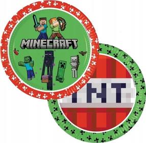 Vienkartinės lėkštės GoDan Minecraft 95441, Ø 23 cm, 8 vnt.