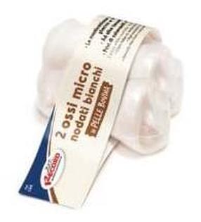 Gardums suņiem Record Knotted Heat-Shrink Dog Bone White XXS, liellopa āda, 2 gab.