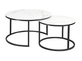 Kohvilaud Atlanta, valge v./must v., 60 - 80 cm