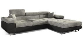 Kampinė sofa Armando Berlin 01, Soft 11, pilka sp., dešininė, 280 x 205 cm x 90 cm