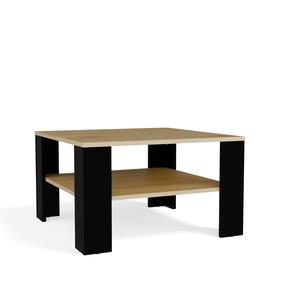 Kavos staliukas Square, juoda sp./artisan oak sp., 68 cm x 68 cm x 40 cm
