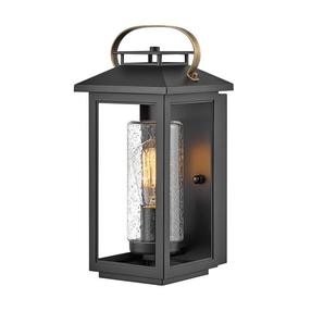 Sieninis lauko šviestuvas Quintiesse Atwater, 60W, E27, IP44, juoda sp., 16.5 cm x 35.5 cm