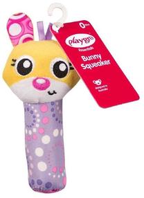 Barškutis, zuikutis Playgro Squeaker, violetinė sp.