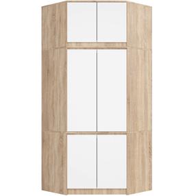 Spinta Akord Furniture Factory S100, balta sp./sonoma ąžuolo sp., 100 cm x 50 cm x 235 cm