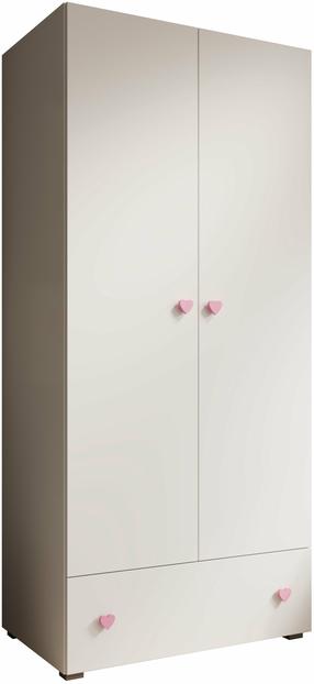 Spinta ADRK Emily, balta sp./rožinė sp., 50 cm x 80 cm x 177 cm
