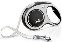Automatinis pavadėlis Flexi Comfort, balta sp./juoda sp., L 8m