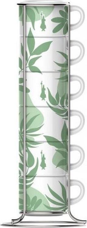 Krūzīšu komplekti Bialetti Primavera, balts krās./zaļa krās., 0.09 l
