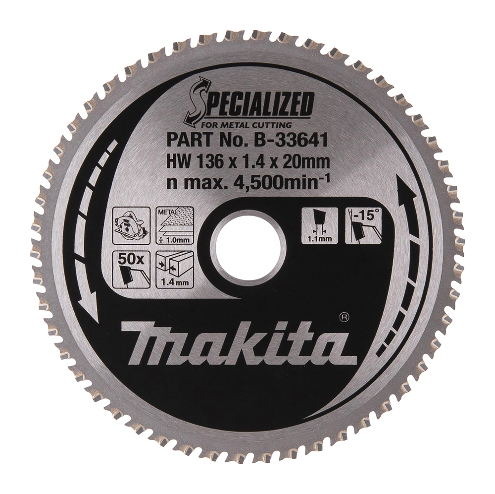 Lõikeketas Makita B-33641, 136 mm x 1.4 mm x 20 mm