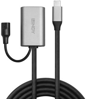 Кабель Lindy Active Extension Cable 43271 USB 3.2 Gen 1 Type-C, USB Type-C, 5 м, черный цв./oранжевый цв.