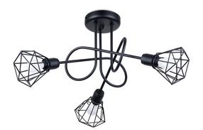 Šviestuvas lubų Sollux Artemis 3S SL.1109, E14, 3 x 40 W, juoda sp. / juoda sp.